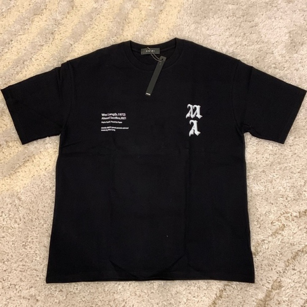 Amiri Altered Sacrifice Black T-Shirt for Men Size Large